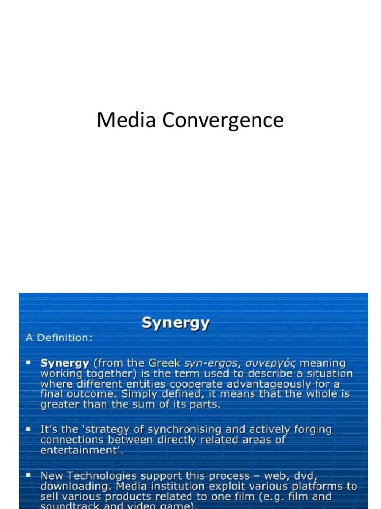 5 Media Convergence | PDF | Technological Convergence | Mass Media