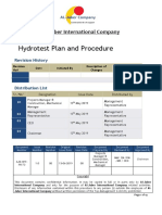 Hydrotest Plan and Procedure