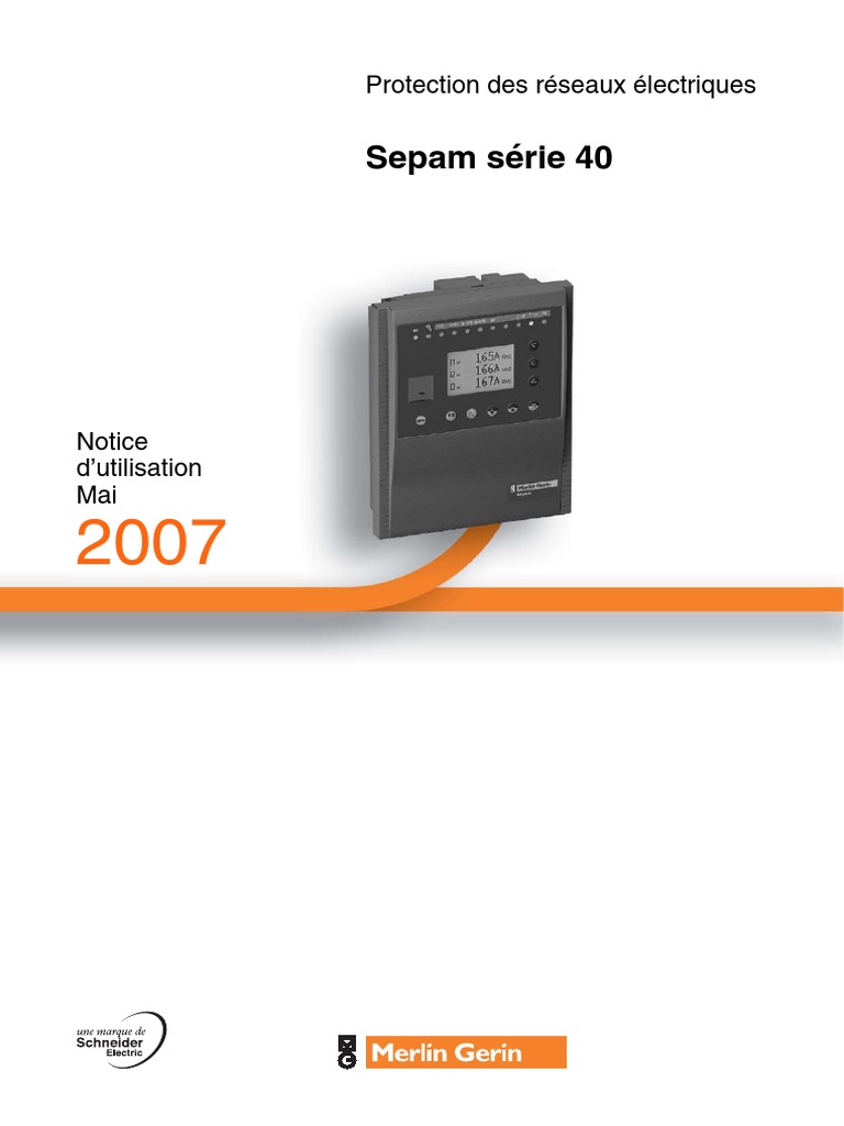 Notice Sepam Serie40 FR | PDF | Compatibilité électromagnétique 