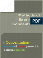 Methods of Expressing Concentration