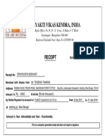 Vyakti Vikas Kendra, India: Receipt