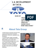 Training & Development in Tata: Made By-Pratul Kumar Ashish Chaubey Shiva Singh Aman Rai Sarim Faraz Rohit Dhar Dubey