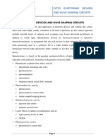 Opto Electronic Devices and Wave Shaping Circuits Study Material