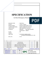 Specification For Diesel Emergency Generator S1143