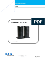 Eaton 9170+ Flash Instructions: UPS Model: 9170+ UPS
