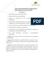 Nota Informativa Sobre El Pleno Extraordinario Del Ayuntamiento de San Pedro Manrique de 4 de Julio de 2019