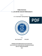 Penelitian Kecil - Metode Analisis Perencanaan I ITB