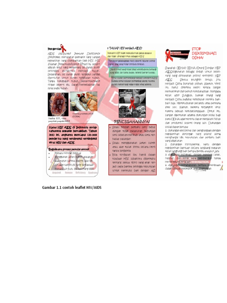Gambar 1.1 Contoh Leaflet HIV/AIDS | PDF