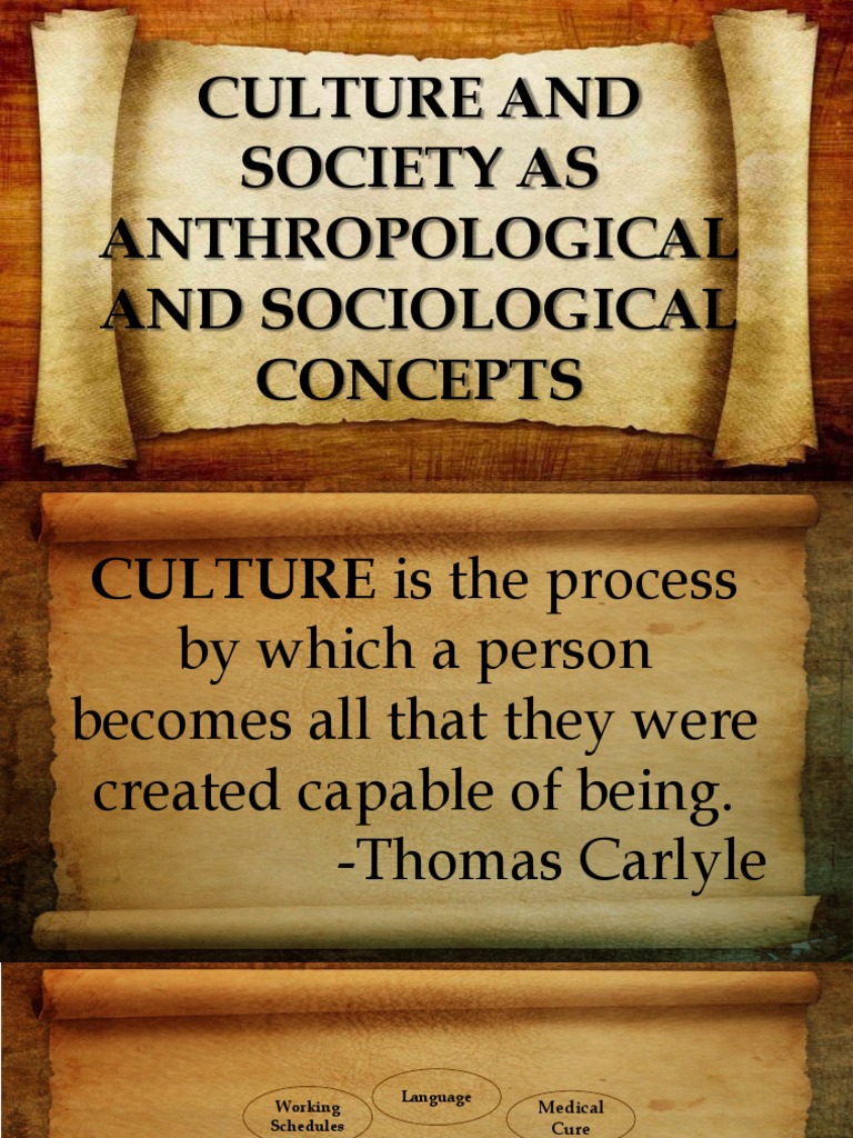 Culture and Society As Anthropological and Sociological Concepts | PDF ...