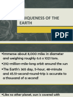 Uniqueness of The Earth