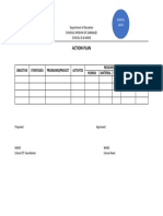 Action Plan: Objective Strategies Programs/Project Activites Resources Expected Output Human Material Fund Timeframe