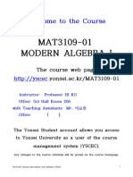 Mat3109-01 Modern Algebra I