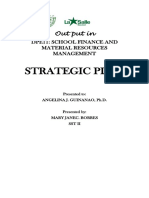 Strategic Plan: Out Put in