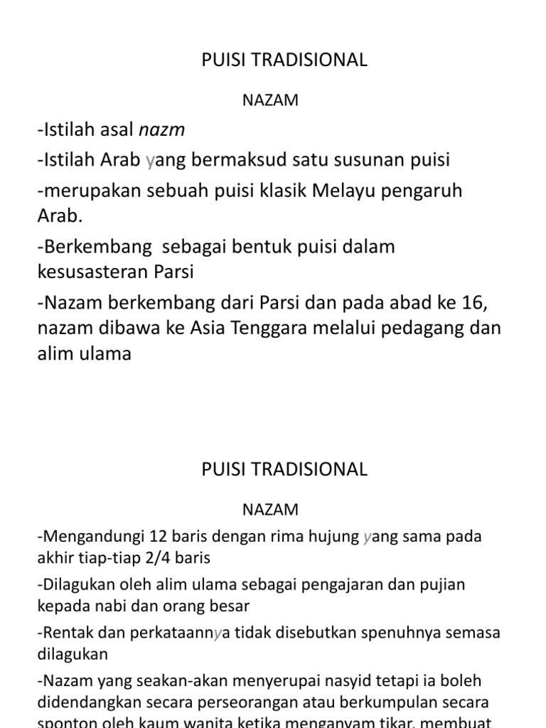 Puisi Tradisional Nazam Mantera Pdf