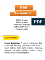 BJT AC Analysis FET AC Analysis Frequency Response Differential Amplifier Power Amplifier