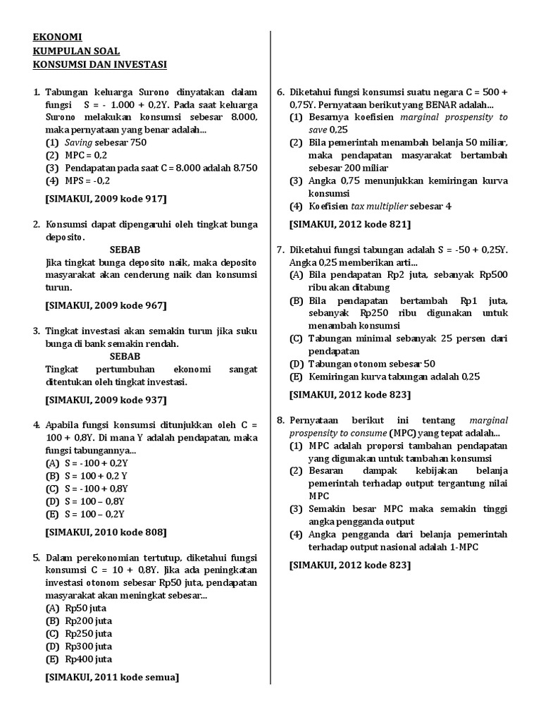 Konsumsi Dan Investasi