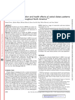 Climate Change Mitigation and Health Effects of Varied Dietary Patterns in Real-life Settings Throughout North America