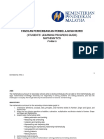 Panduan Perkembangan Pembelajaran Murid: (Students' Learning Progress Guide) Mathematics Form 3