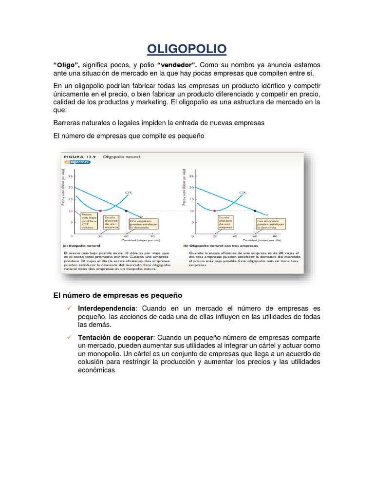 Definición y ejemplos de oligopolio | PDF | Oligopolio | Monopolio
