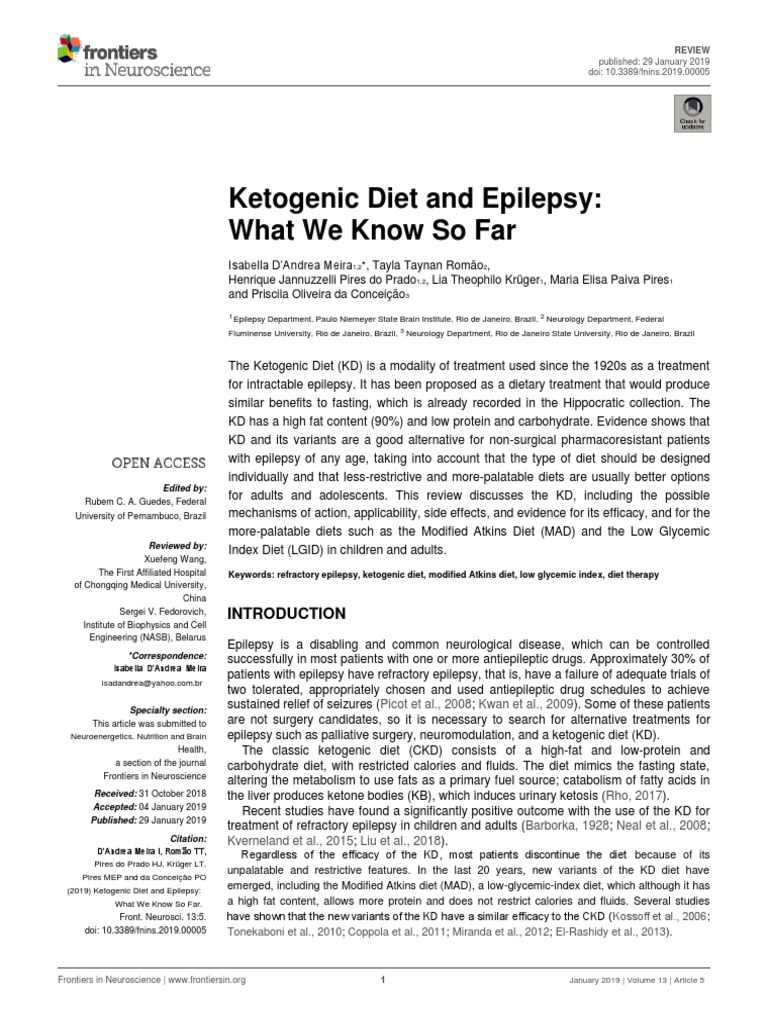 Ketogenic Epilepsi | PDF | Ketogenic Diet | Epilepsy