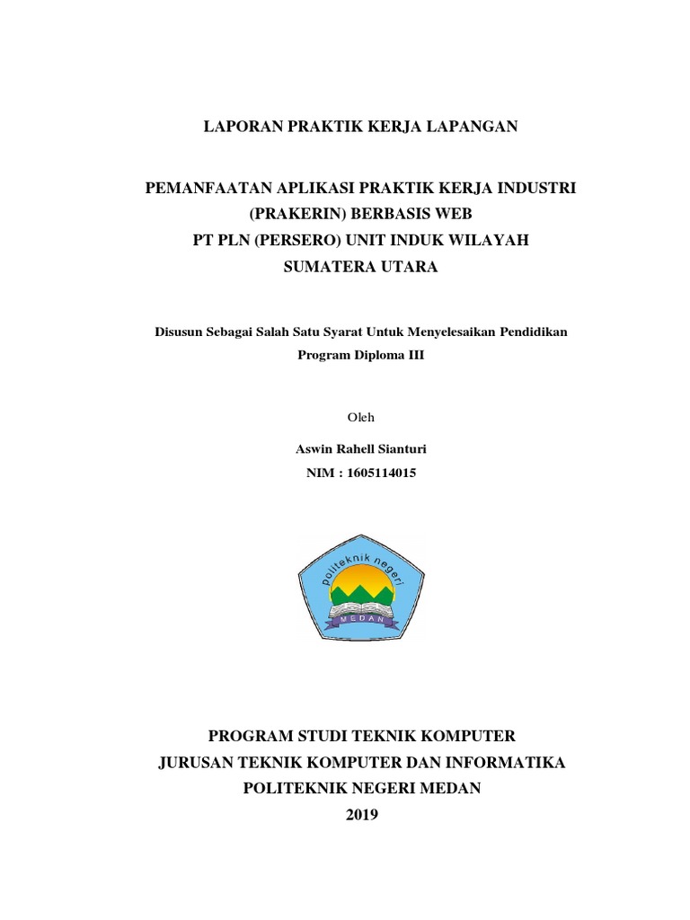 Laporan Pkl Pt Pln Wilayah Sumatera Utara
