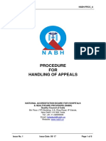 Procedure FOR Handling of Appeals: Nabh-Proc - A