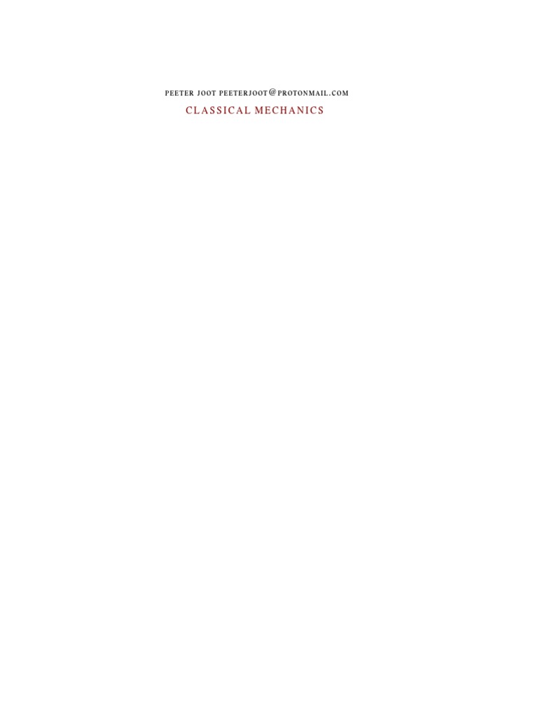 Classicalmechanics PDF | PDF | Noether's Theorem | Lagrangian Mechanics