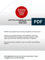 Panitikang Pilipino Sa Panahon NG Mga Hapon 1942-1945