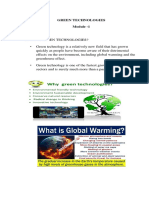 GREEN TECHNOLOGIE Module 1 PDF