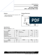 STK4362 AF Power Amplifier (10W + 10W Min, THD 1.0%) : Features Package Dimensions