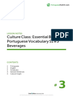 Culture Class: Essential Brazilian Portuguese Vocabulary S1 #3 Beverages