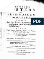 Grand Mystery of Freemasons Discovered - Expose - 1724 PDF