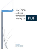 Role of Information Technology For Cashless Transaction of Money in Banking Sector