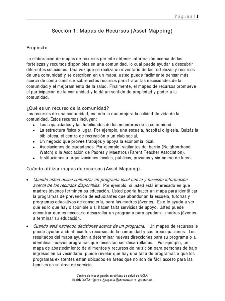 Mapeo de Recursos Comunitarios | PDF | Mapa | Universidad de California