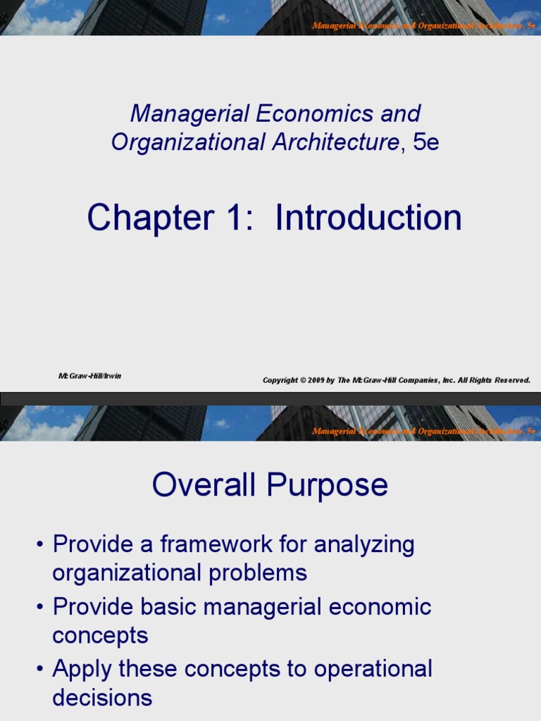1 Managerial Economics - Introduction PDF | PDF | Incentive | Economics