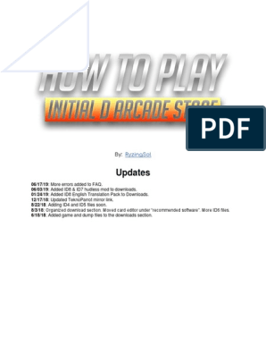 How To Play Initial D Arcade Stage On Pc W Teknoparrot Graphics Processing Unit Microsoft Windows