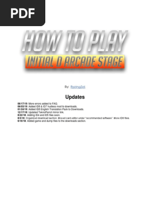 How To Play Initial D Arcade Stage On Pc W Teknoparrot Graphics Processing Unit Microsoft Windows