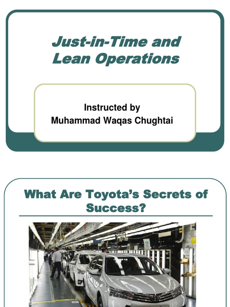 Jit Lean Production Pdf Lean Manufacturing Inventory