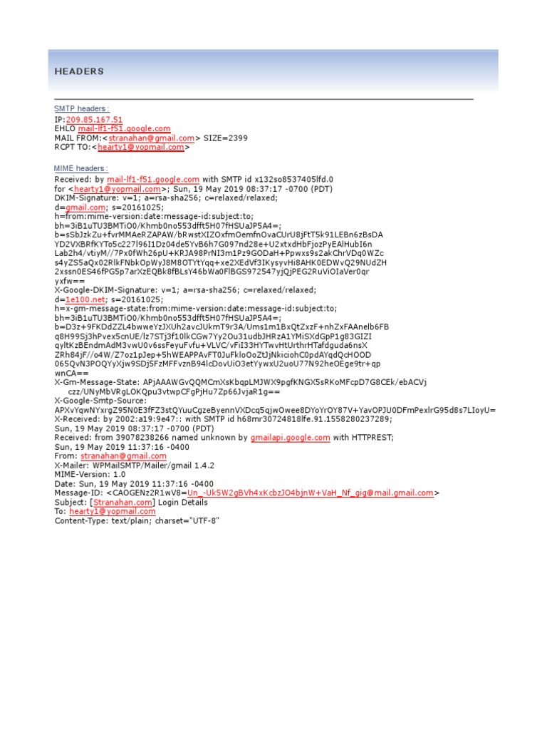 SMTP Headers PDF