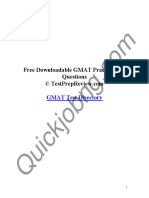 Free Downloadable GMAT Practice Test Questions