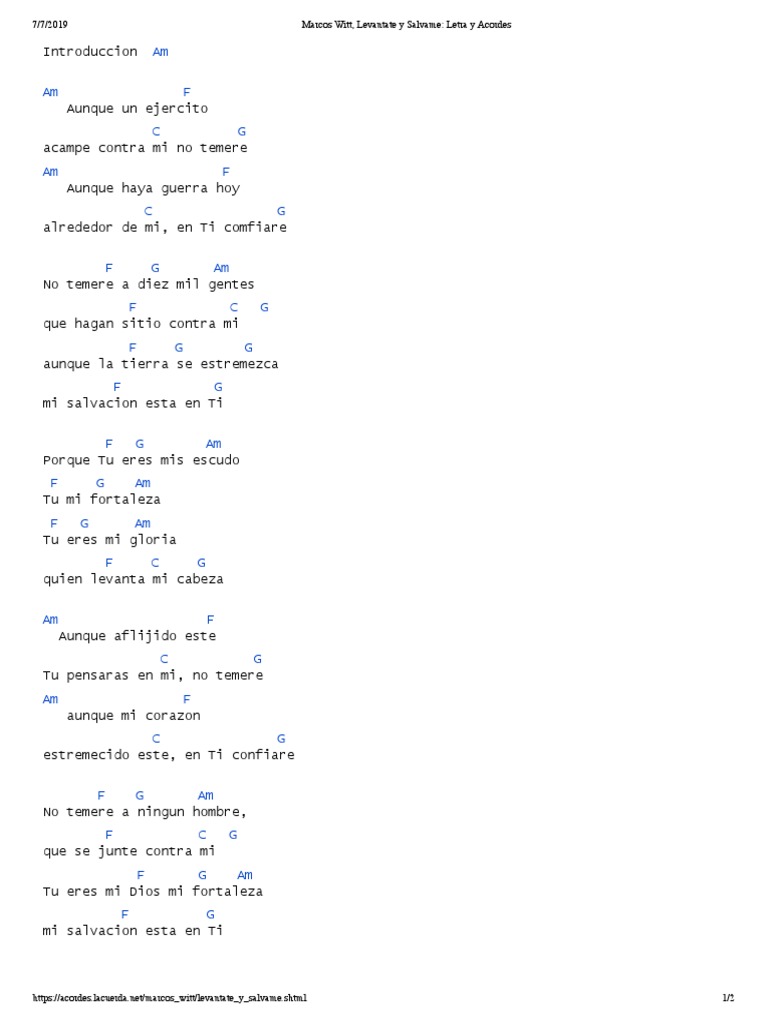 O Mais Rapido Levantate Letra Y Acordes