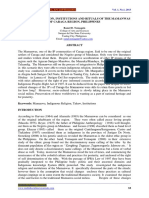 Indigenous Religion Institutions and Rituals of The Mamanwas of Caraga Region Philippines