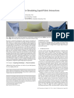 A multi-scale model for simulating liquid-fabric