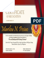 Cert of Recognition