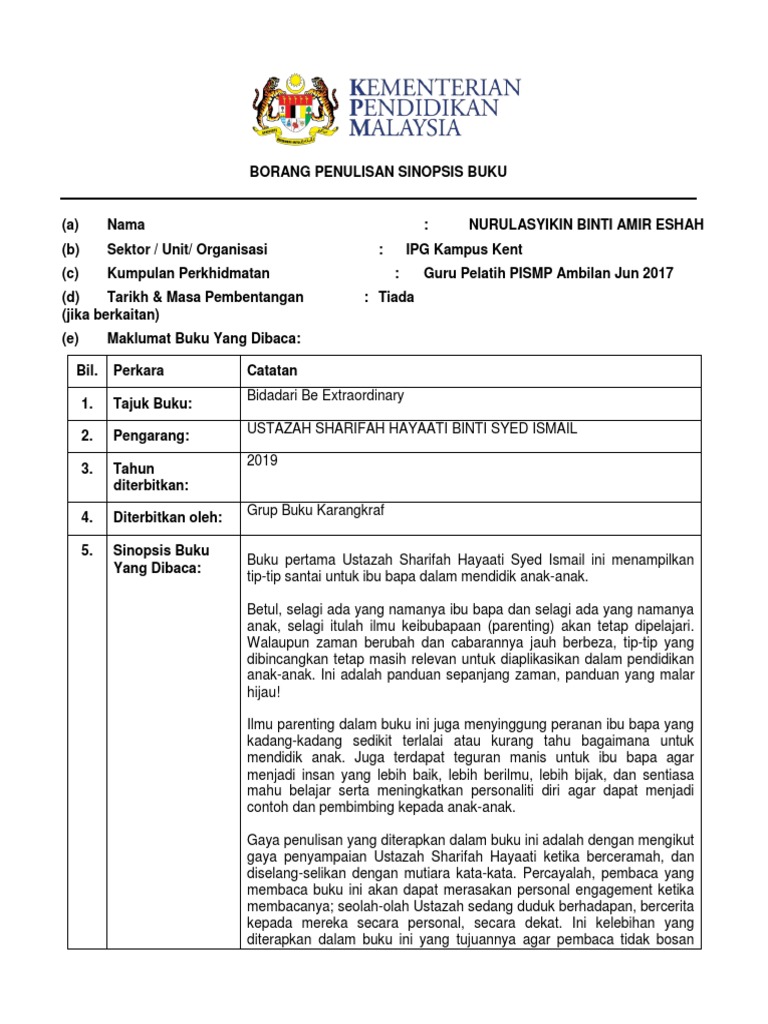 Sinopsis Buku Pdf