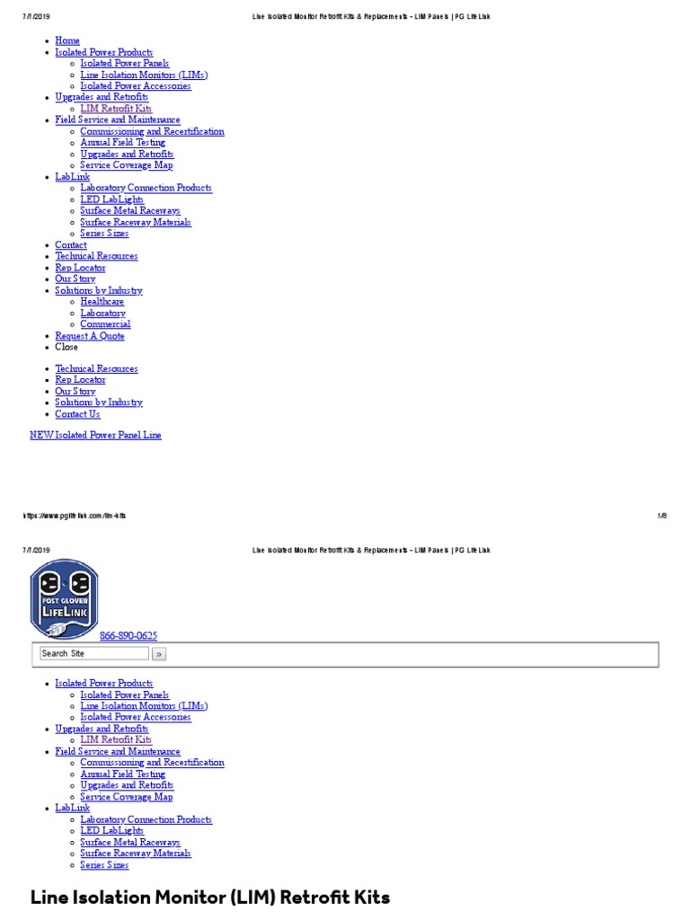 Line Isolated Monitor Retrofit Kits & Replacements LIM Panels PG