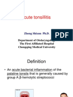 Acute Tonsillitis: Zhong Shixun PH.D