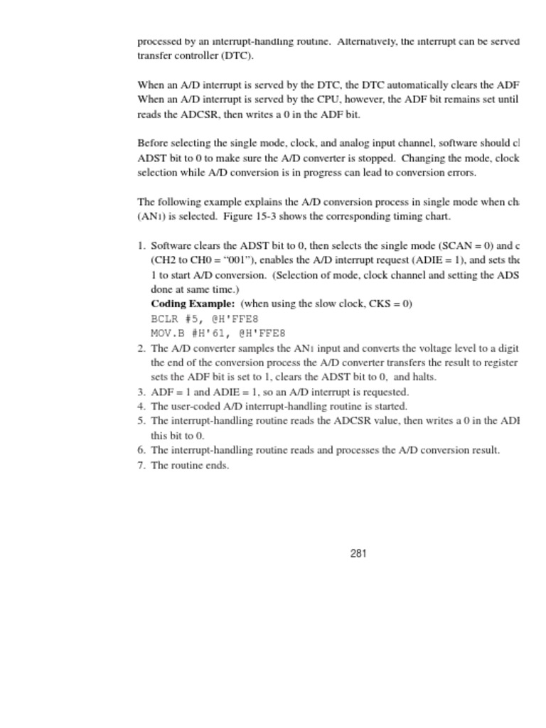 A/D conversion process in single and scan modes PDF Analog To Digital Converter Random