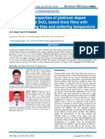 LPG sensing properties of platinum doped nanocrystalline SnO2 based thick films with effect of dipping time and sintering temperature