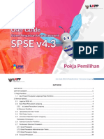 User Guide SPSE v4.3 User Pokja Pemilihan Penunjukan Langsung 14 Mei 2019